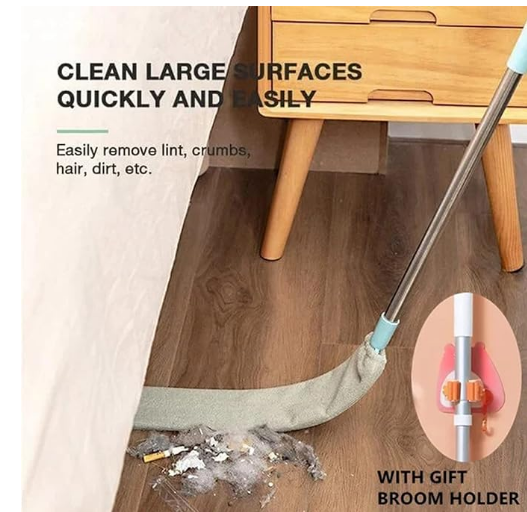 Telescopic aluminum pole flat crevice cleaning brush dust duster