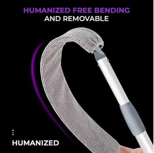 Telescopic aluminum pole flat crevice cleaning brush dust duster