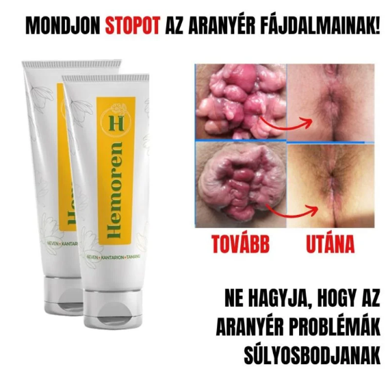 Eliminates hemorrhoids, anal fissures, burning, bleeding and inflammation within three days