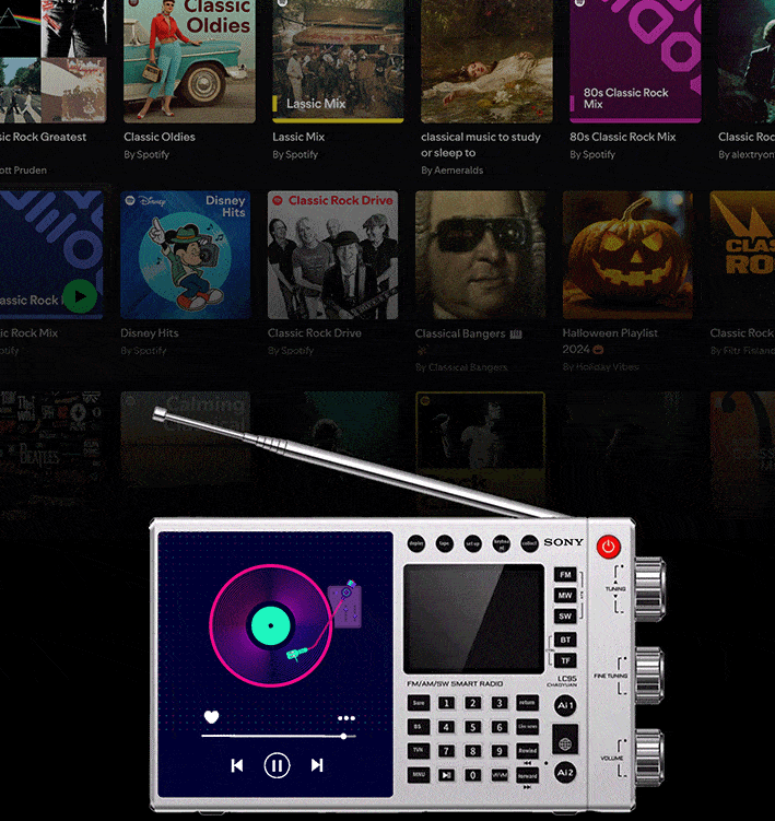  Sony's new all-in-one radio (online movies, online music, TV stations, radio)