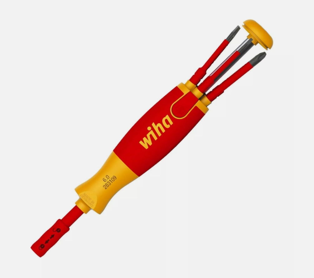 Wiha 28393 7-Piece SlimLine Ultra-Driver Insulated Blade Set Slotted, Phillips