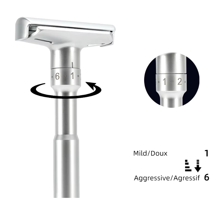 FYD Stainless Steel Metal Adjustable Double Edge Razor