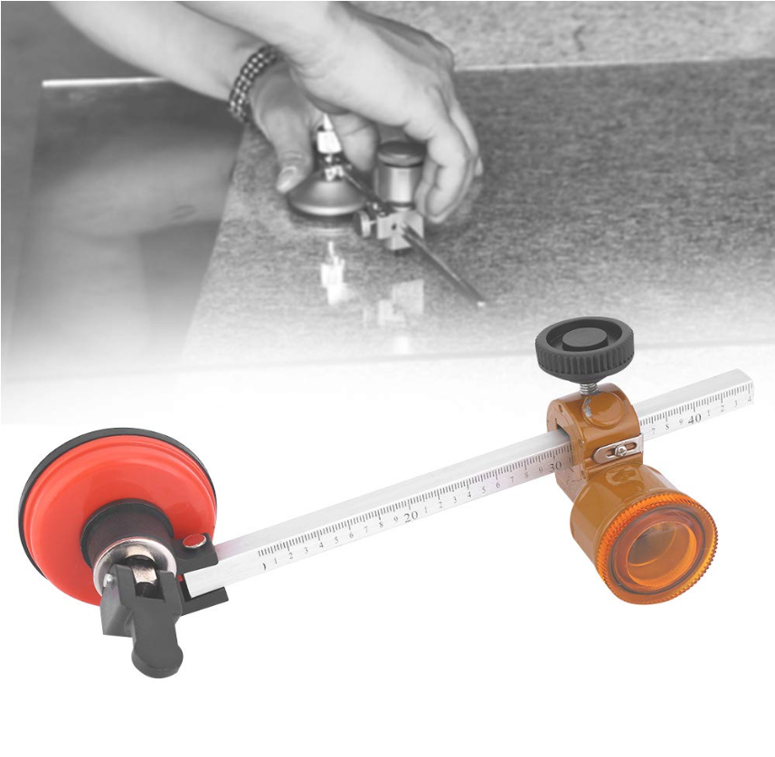 Round Suction Cup Glass Compass Cutting Tool