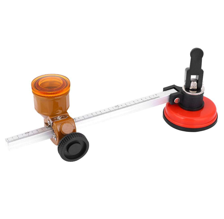 Round Suction Cup Glass Compass Cutting Tool
