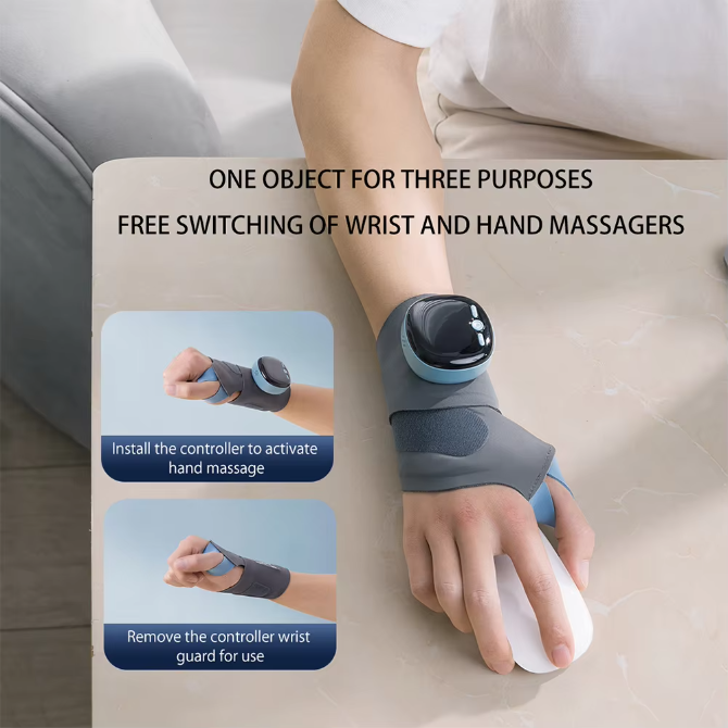Adjustable Wrist Support for Tendonitis Wrist Support Smart Heating Compression Massage Round EMS