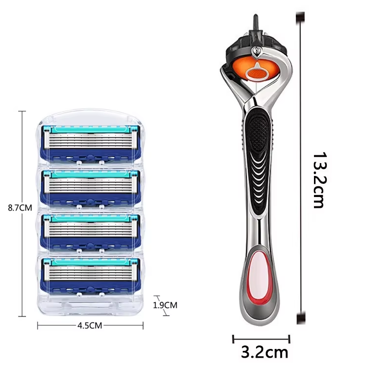 Flexible ball handle men's manual shaver