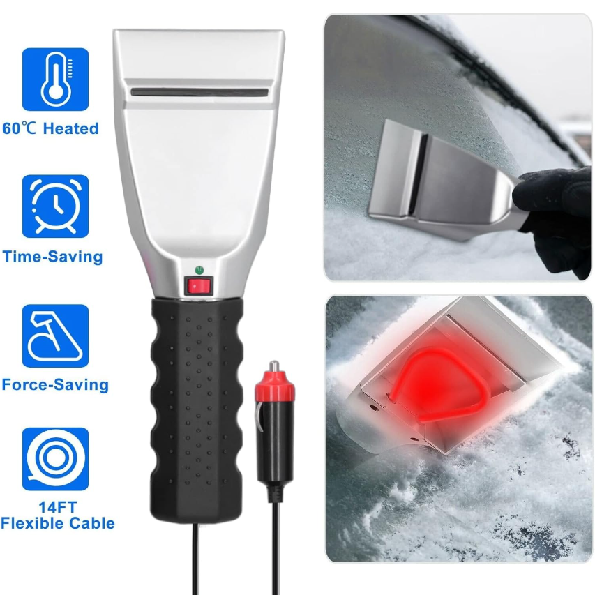 Heated Snow Shovel, Snow Ice Brush Shovel Snow Removal Tools
