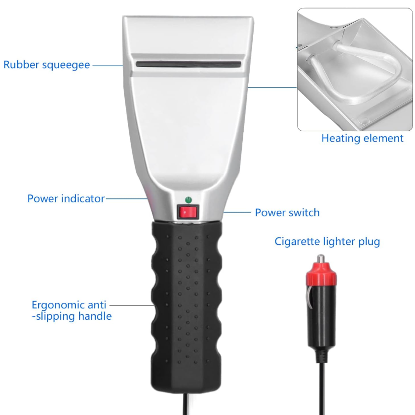 Heated Snow Shovel, Snow Ice Brush Shovel Snow Removal Tools