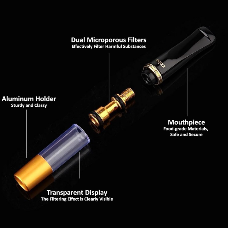 ZOBO Cigarette Filter Holder Microporous Multi-Filtering to Reduce Tar and Smoke Stains