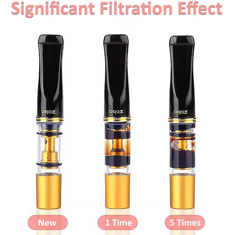 ZOBO Cigarette Filter Holder Microporous Multi-Filtering to Reduce Tar and Smoke Stains