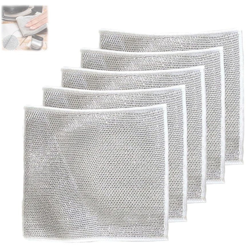 Circularite Scrubbing Cloth, Multipurpose Non-Scratch Scrubbing Wire Dishwashing Rags