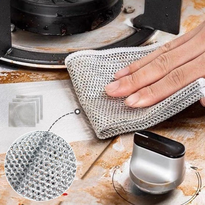 Circularite Scrubbing Cloth, Multipurpose Non-Scratch Scrubbing Wire Dishwashing Rags