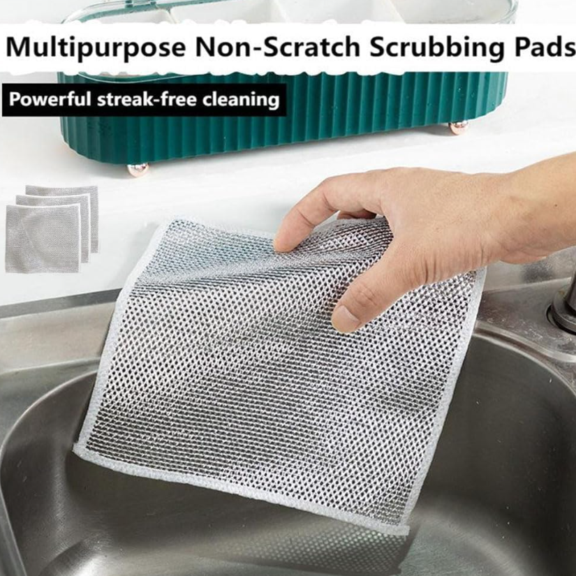 Circularite Scrubbing Cloth, Multipurpose Non-Scratch Scrubbing Wire Dishwashing Rags