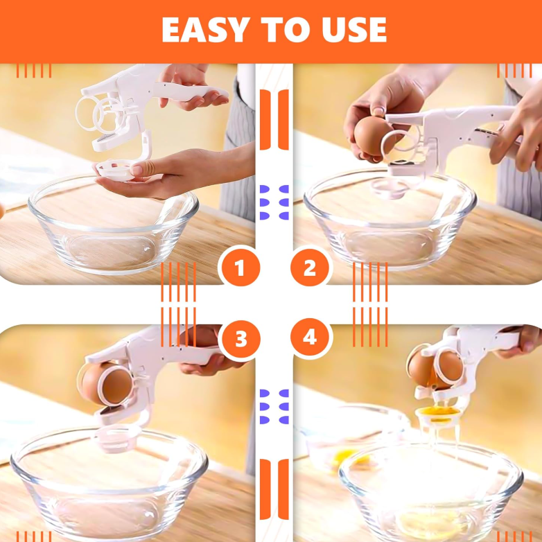 Egg Cracker Egg Separator Egg Cutter-Automatic Egg Cracking Tool