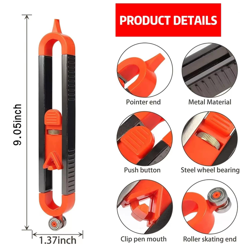Precise Gauge with Adjustable Lock, Multifunctional Profile Gauge Duplicator Tool