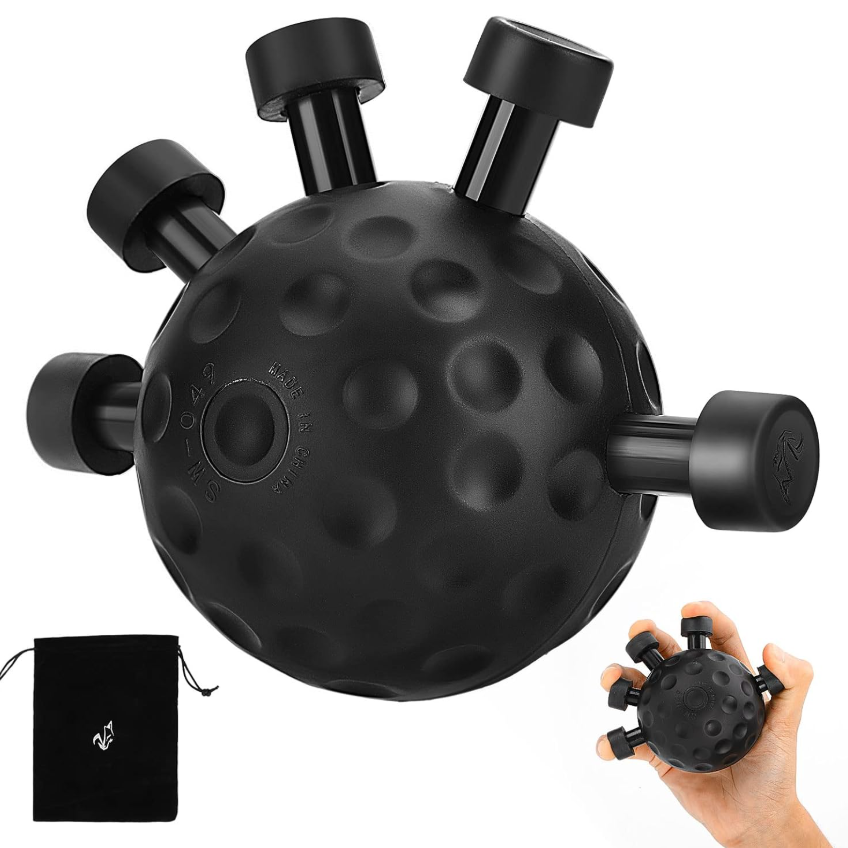 Topretty Finger Grip Strengthener, Gripmaster Hand Exerciser Strengthener with Spring-Loaded