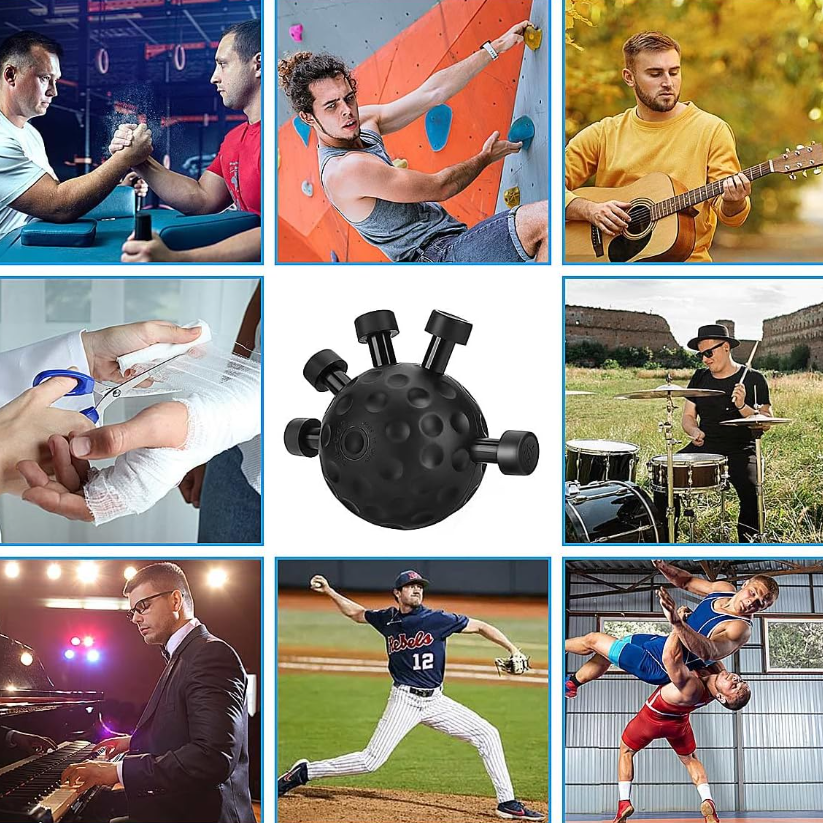 Topretty Finger Grip Strengthener, Gripmaster Hand Exerciser Strengthener with Spring-Loaded