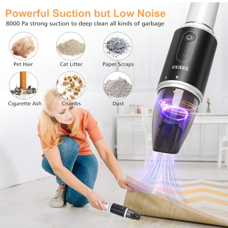 Handheld Vacuum Cordless, Portable Hand Held Car Vacuum Cleaner with High Power