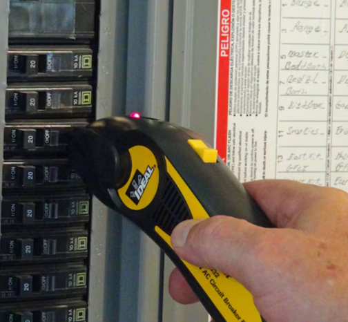 Electrical Digital Circuit Breaker Finder with Digital Receiver and GFCI Circuit Tester, Yellow Circuit Finder Useful for Circuit Testing