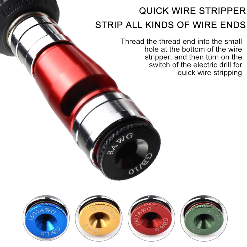 Wire Stripping And Twisting Tool For Drill Electric Wire Strippers Professional Electrician Tool Portable Wire