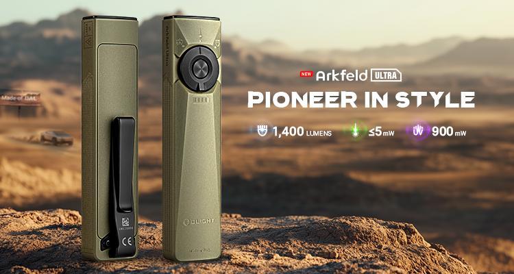 Product Introduction of OLIGHT Arkfeld Pro Rechargeable EDC Flashlight with Green Beam, UV Light and White LED Combo, 1300 Lumens Pocket Lights 8