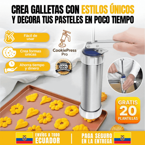 CookiePress🍪 - Pro Prensa para hacer galletas🎁 Gratis 20 plantillas 🎁