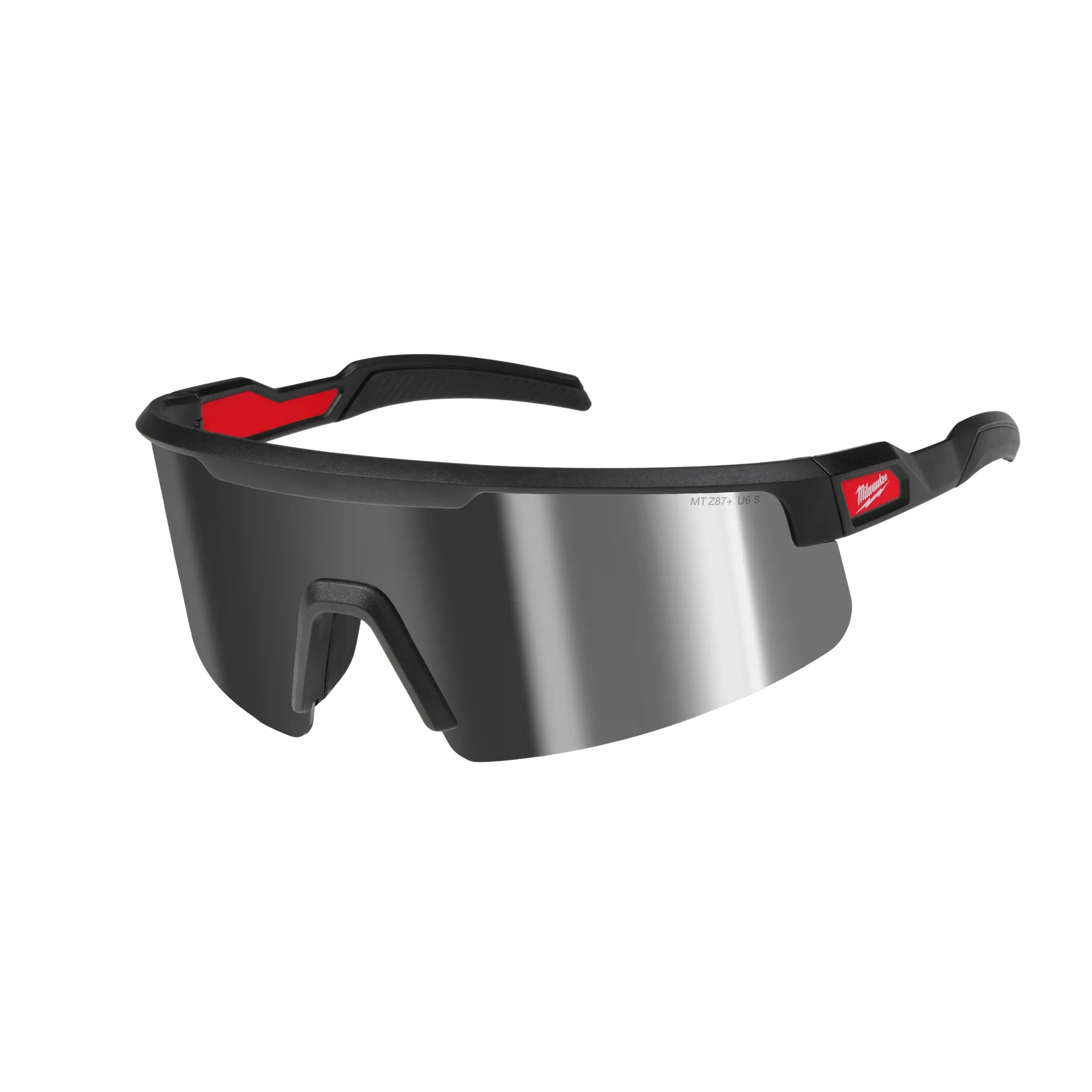 Wrap Around Safety Glasses - Red Mirrored Anti-Scratch Lenses