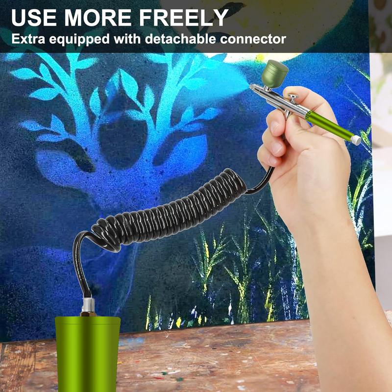 Electric Airbrush Kit with Compressor, Rechargeable Portable Cordless Air Brush Set, Handheld Airbrush Gun Set for Nail Art, Makeup, Painting, Cake Decor