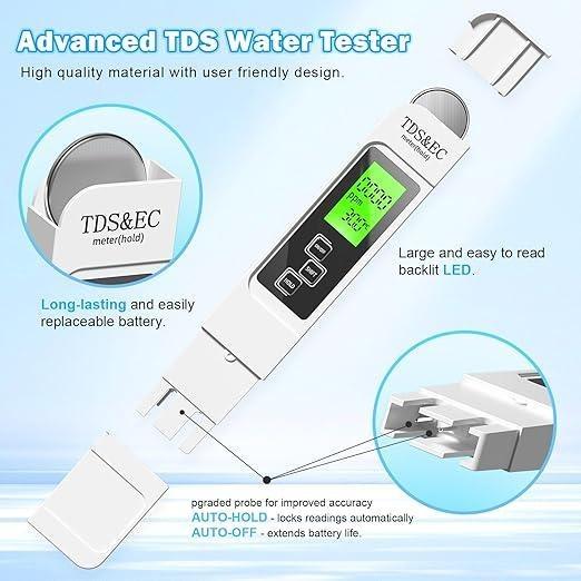 Product Introduction of 2025 Upgraded 4-in-1 TDS Meter – Digital Water Quality Tester for TDS, EC & Temperature (°C/°F) | 0-9990 ppm Range | Ideal for Drinking Water, RO Systems, Aquariums & Pools 12