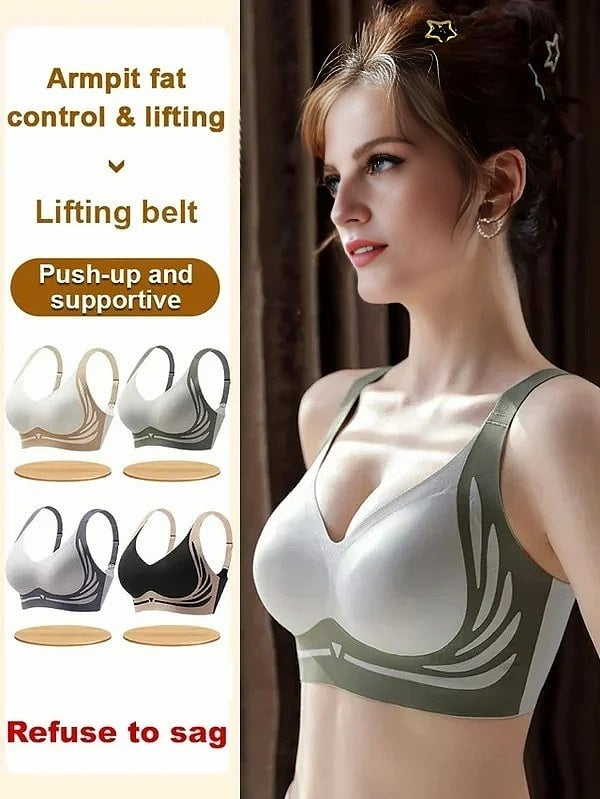 🎁Super gather bra | Wireless Push-up Bra👍No more sagging breasts