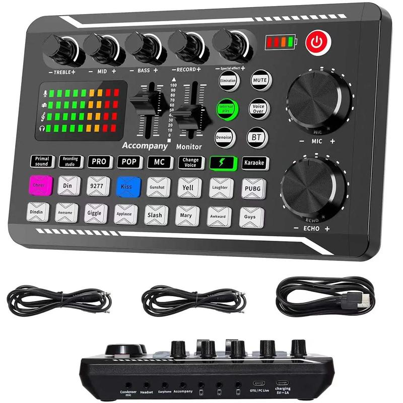 Product Introduction of Live Sound Card with DJ Mixer Effects & Voice Changer,&nbsp;Multi-Application Podcast Production Studio Equipment, Sound Card&nbsp;for Streaming Podcasting Gaming 0