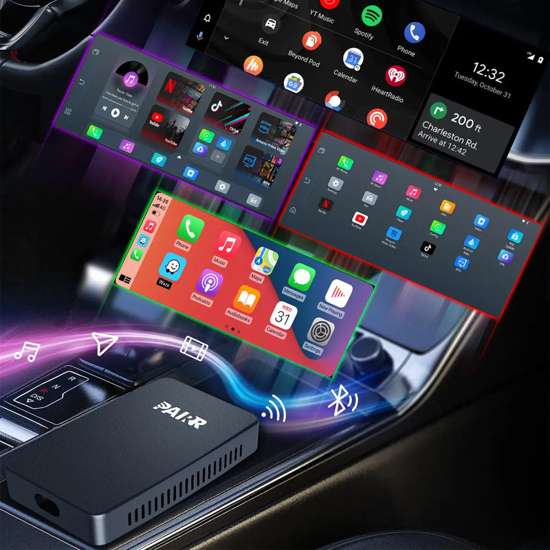 【Free shipping】Upgrade Pairr Max Pro-Netflix /YouTube/ IPTV/TikTok Wireless CarPlay/ Android Auto Car Box
