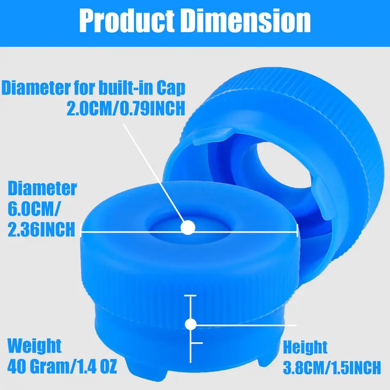 Silicone Water Jug Cap, 3/6 Counts/set Reusable Spill-proof Dust-proof Water Bottle Cap, Mini Replacement Water Bottle Cover, Drinkware Accessories for Home Office Dormitory 1