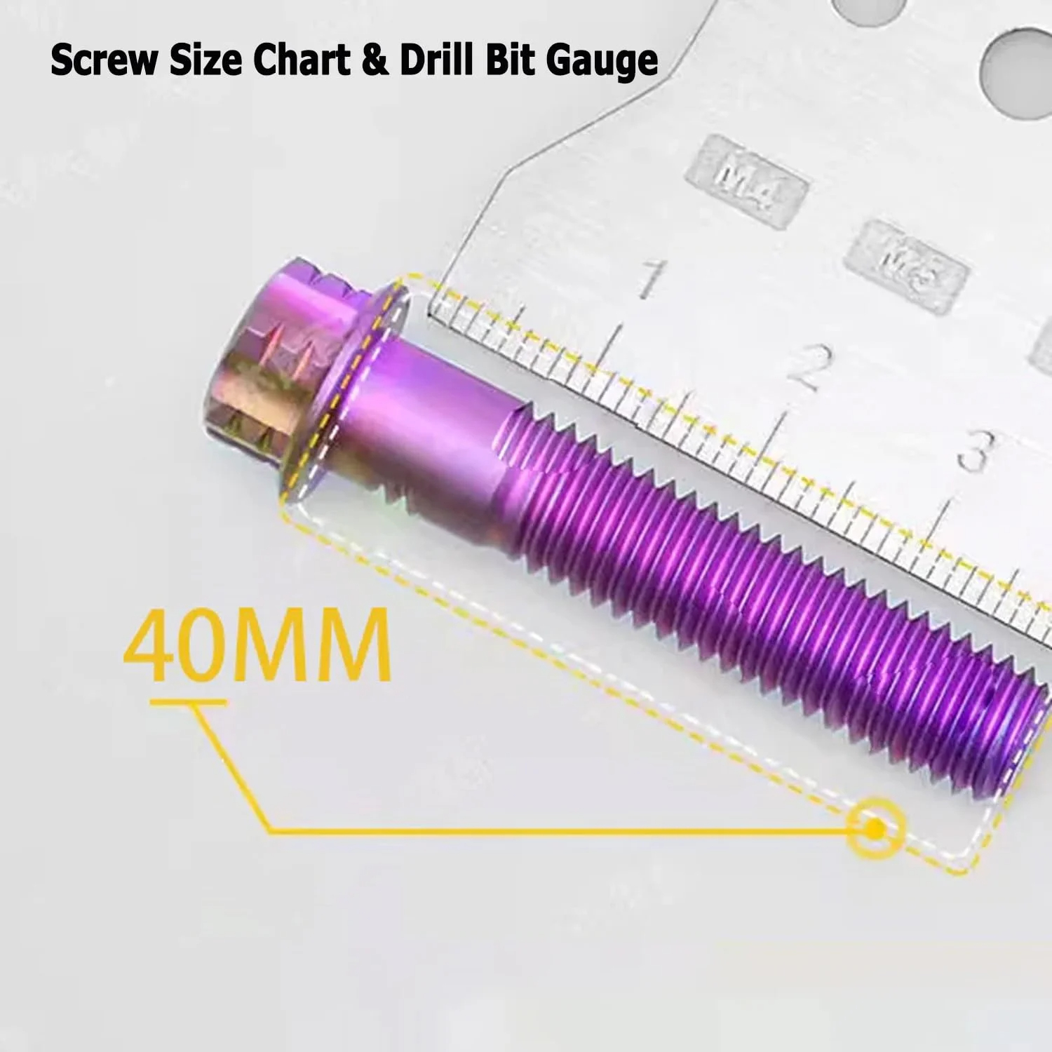 Stainless Steel Double-Sided Bolt Gauge Card
