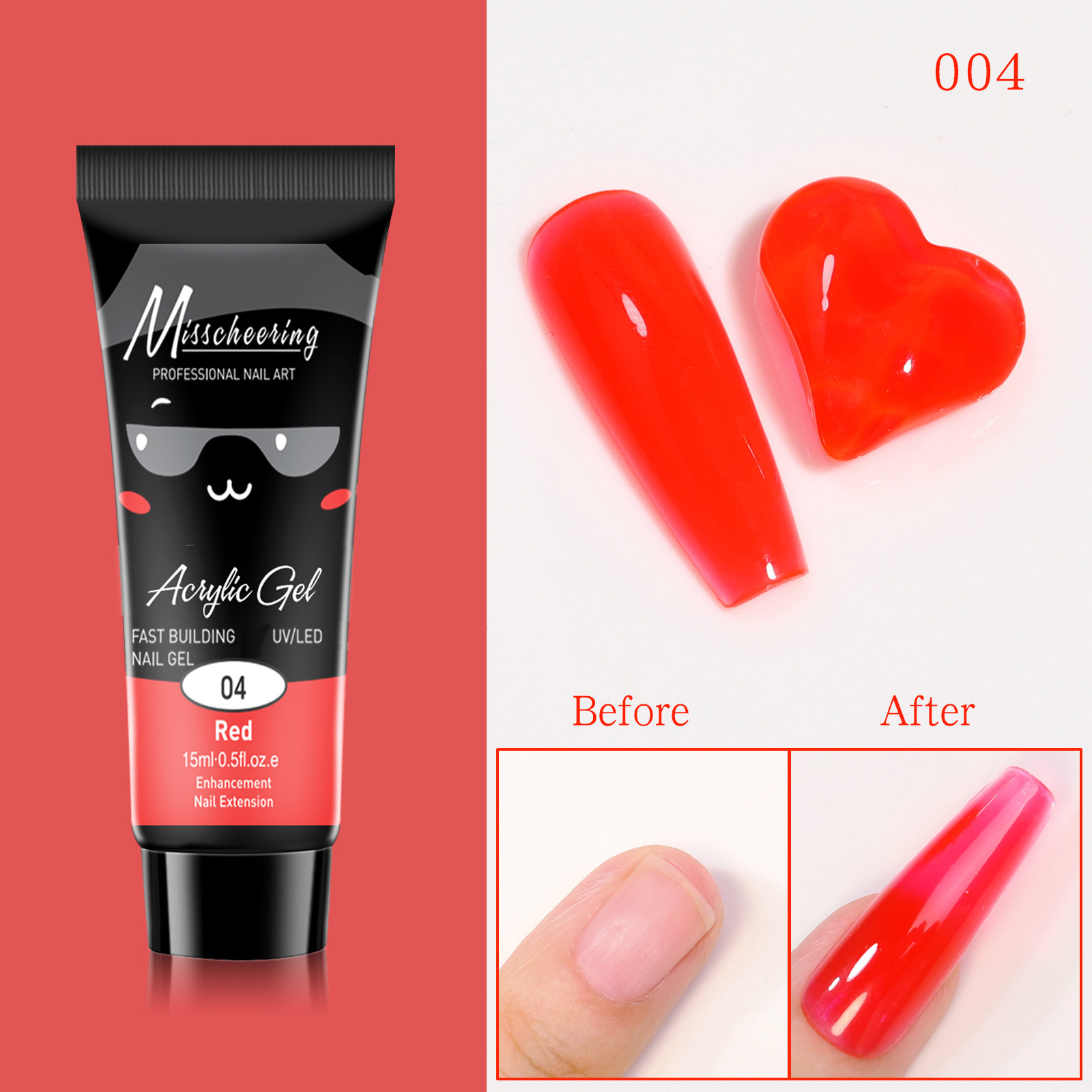 Nail Art Crystal Fluorescent Extension Gel (with free nail art tools)