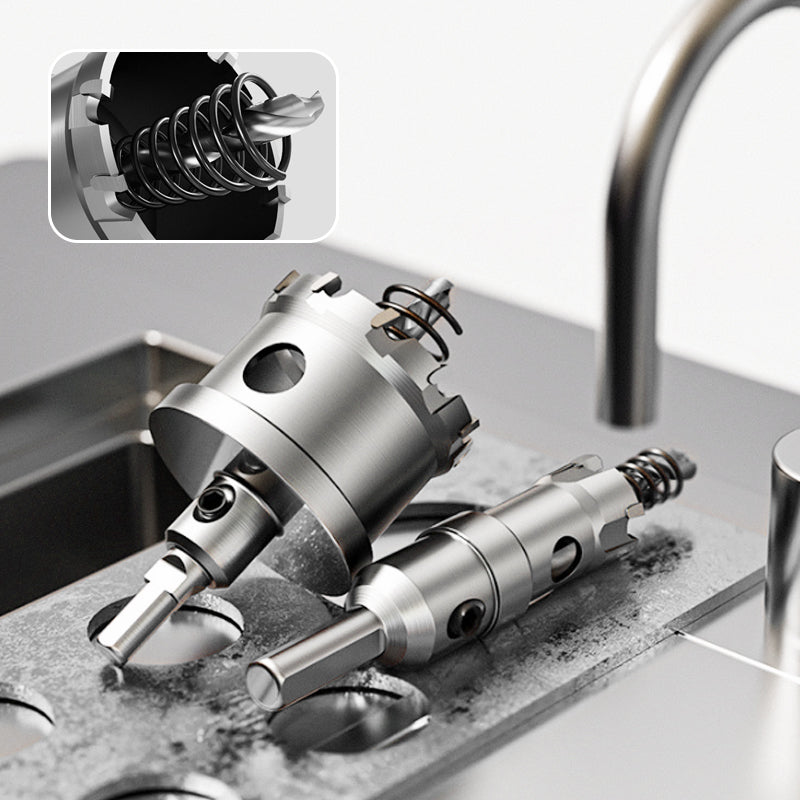 【✨Υψηλή απόδοση】🔧 Κοπτικό τρύπας καρβιδίου με άκρη καρβιδίου για μέταλλο