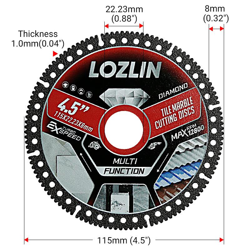 Diamond Tile Cutting Blades - Ultra-Thin Dry Cutting Disc for Ceramic, Marble, Granite - Angle Grinder Blades& Durable for Masonry/Construction Power Tool