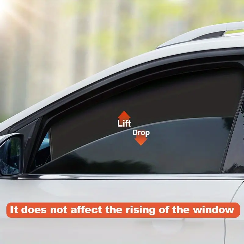 Car Magnet Side Window Sunshade Curtain Magnetic Black details 3