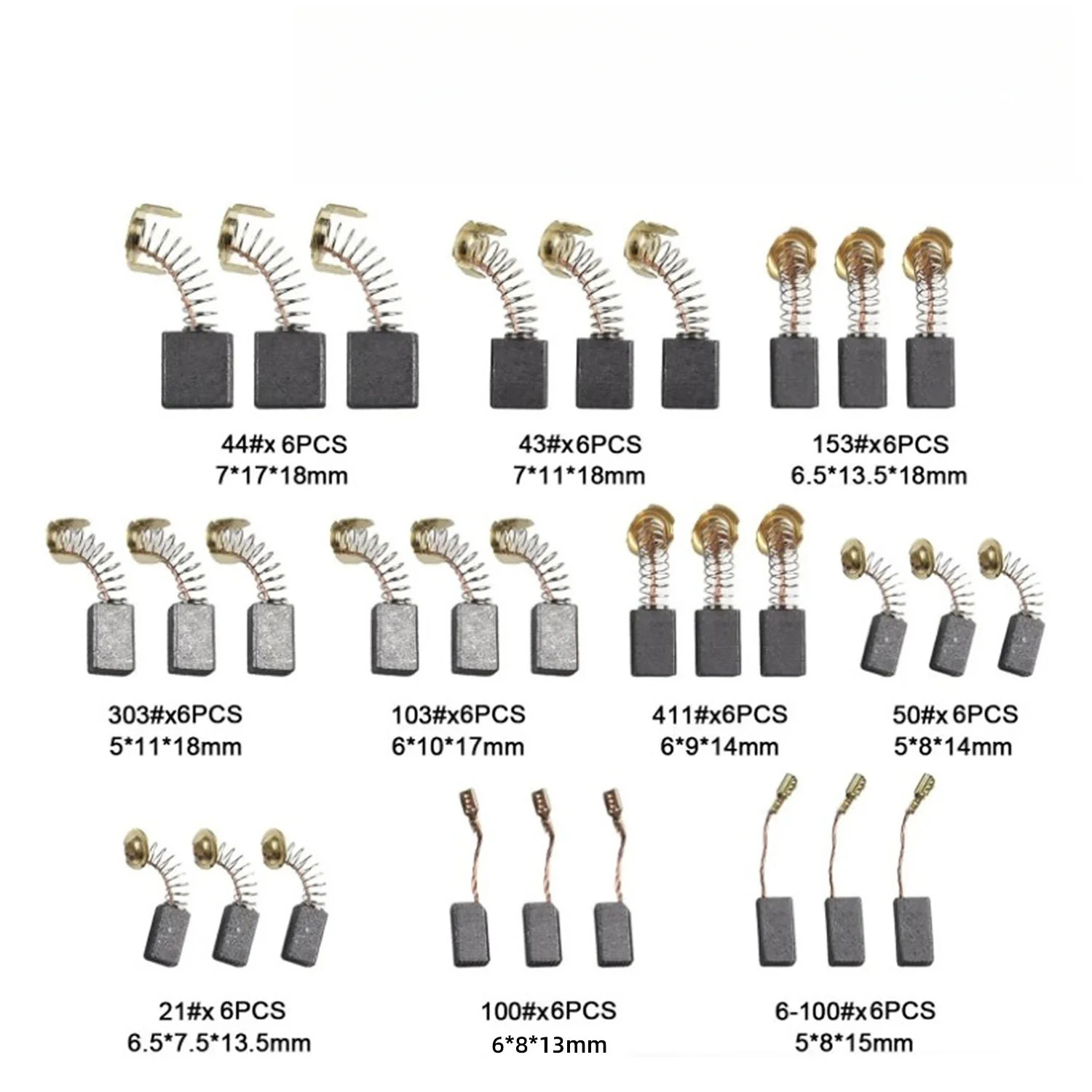 Universal Carbon Brush Set for Power Tools