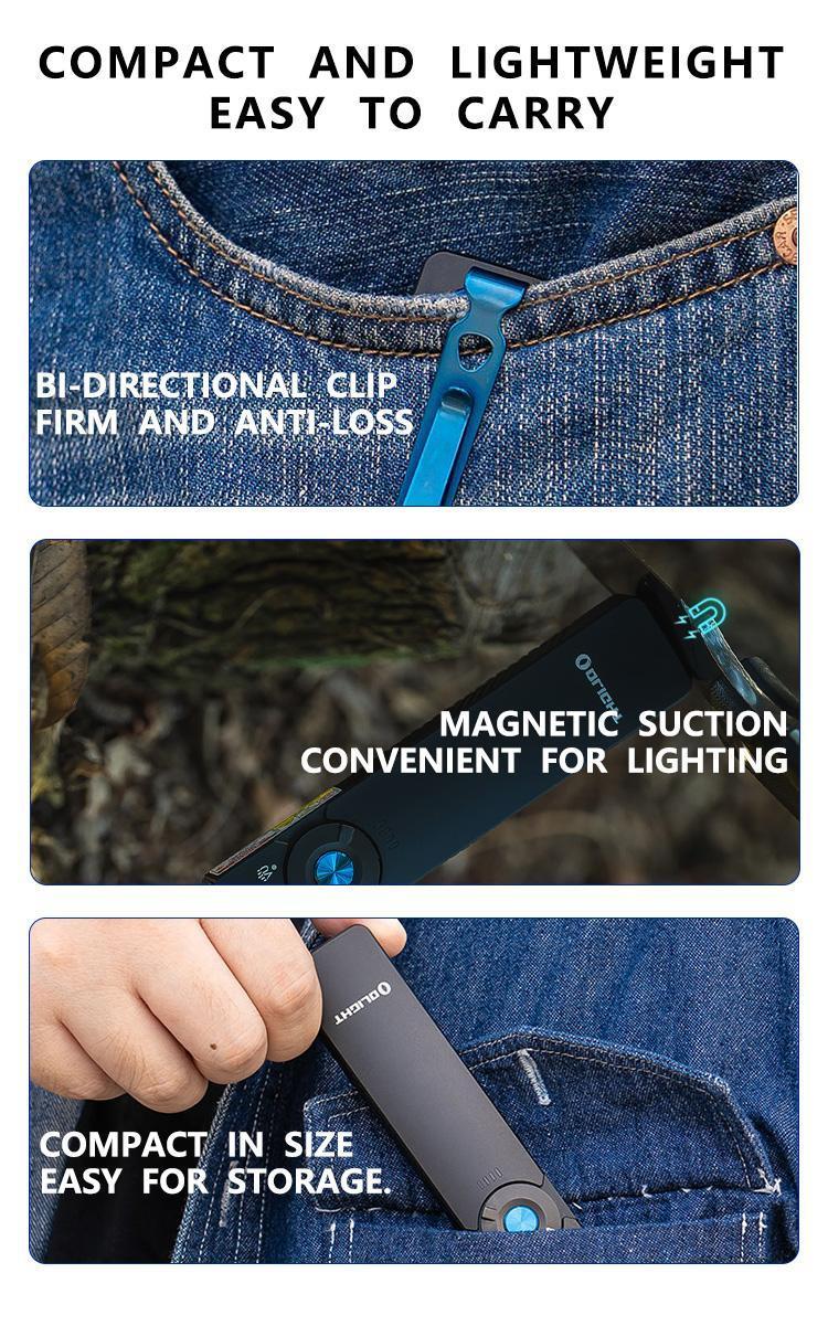 Product Introduction of OLIGHT Arkfeld Pro Rechargeable EDC Flashlight with Green Beam, UV Light and White LED Combo, 1300 Lumens Pocket Lights 14