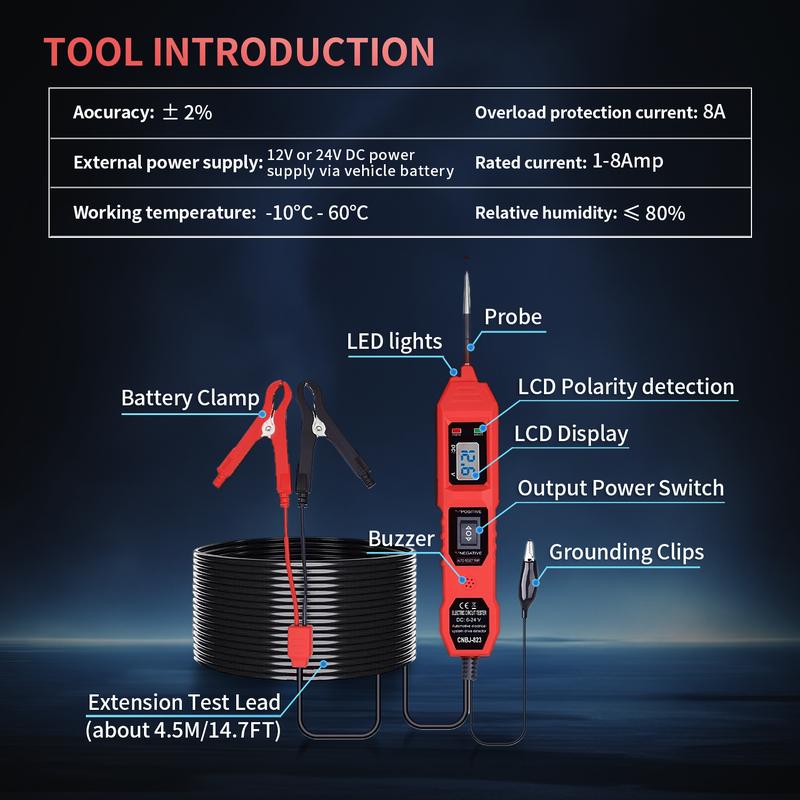Car Circuit Tester Tools, Vehicle Electrical Diagnostic Tools