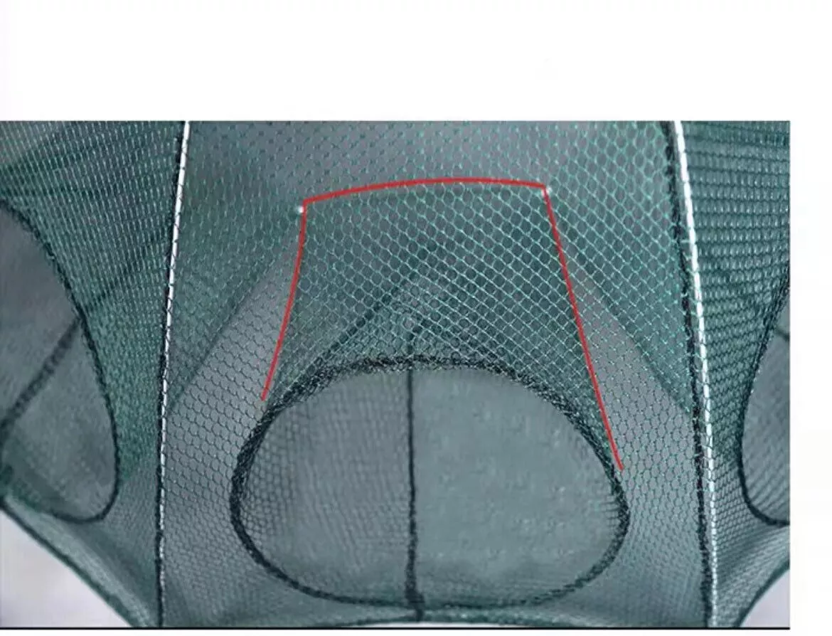 Fishing Bait Trap Crab Net Crawdad Shrimp Cast Dip Cage Fish Minnow Foldable NEW