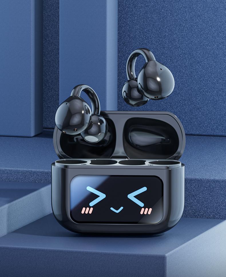 Product Introduction of HYUNDAI M100 Clip On Ear Headphones With Audio-Visual Future Touch Screen, Audio Wireless Headphones for Music & Phone Calls,Sport Waterproof & Sweatproof 2