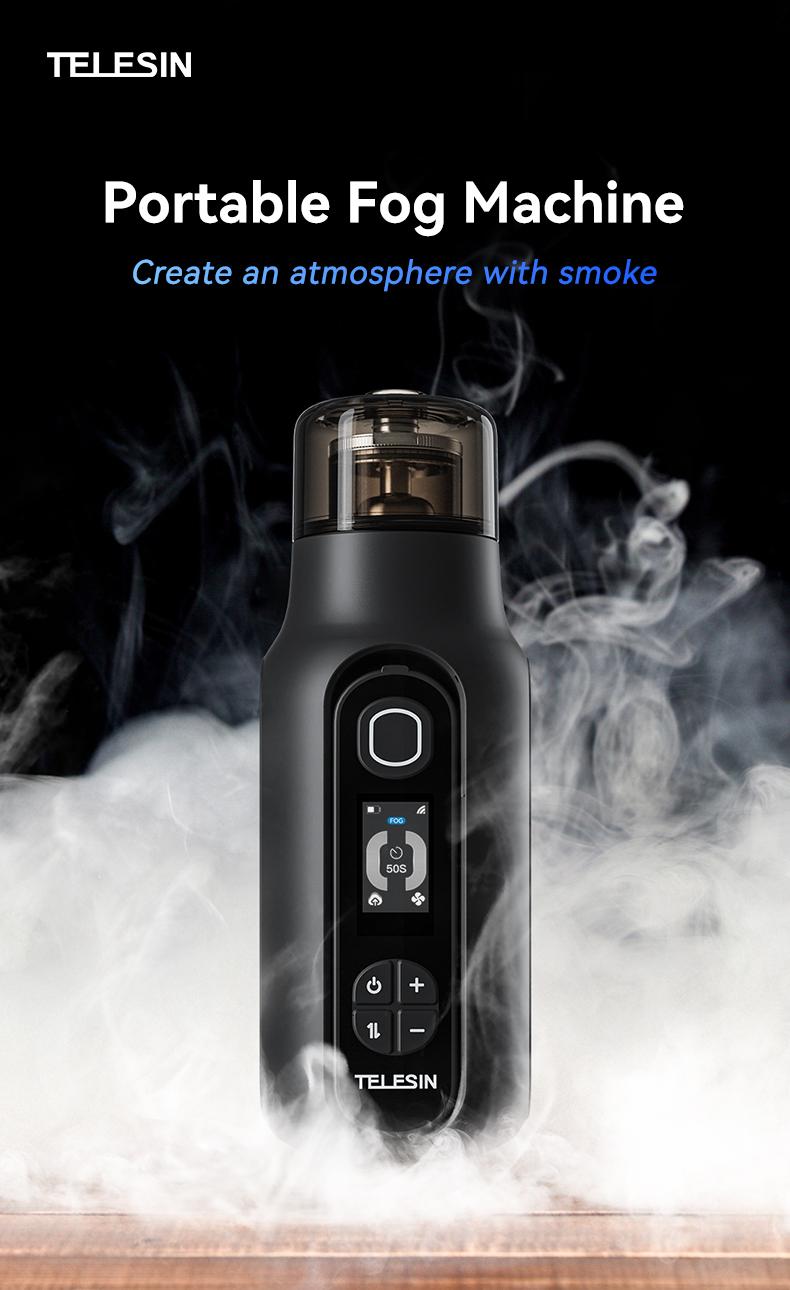 Product Introduction of TELESIN Mini Fog Machine, Portable Handheld Indoor Fog Machine With Removable Remote Control Dry Ice Effect Fog Machine, Professional Photography Fog Machine Shooting Video Microfilm Live Studio Stage Bar Dry Ice Effect Spray Small Studio Props instant 1