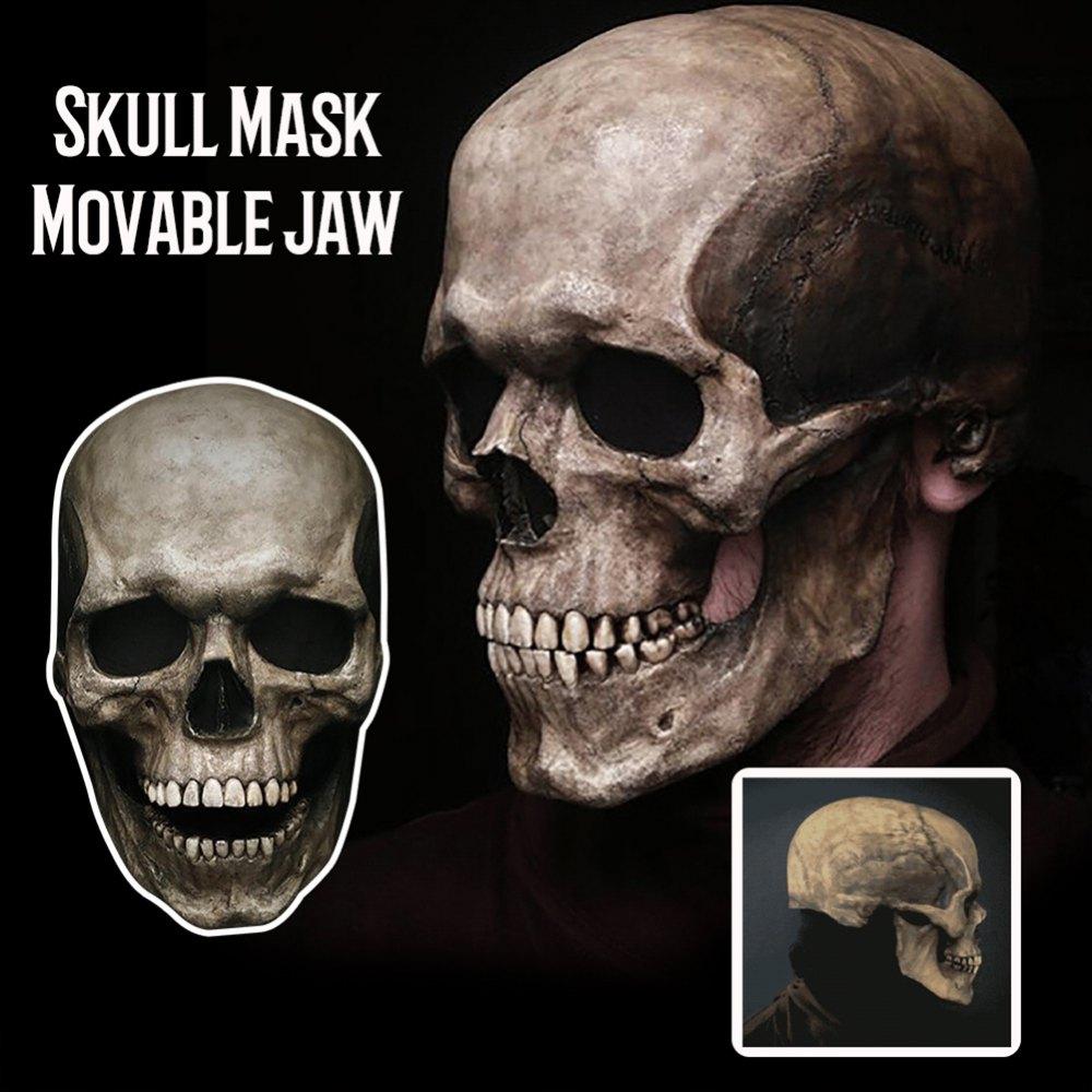 Full Head Skull Helmet with Movable Jaw