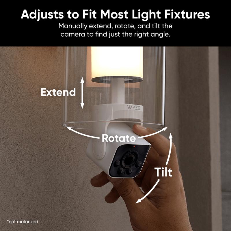 High-definition light bulb surveillance camera, 24/7 MicroSD card recording, color night vision.
