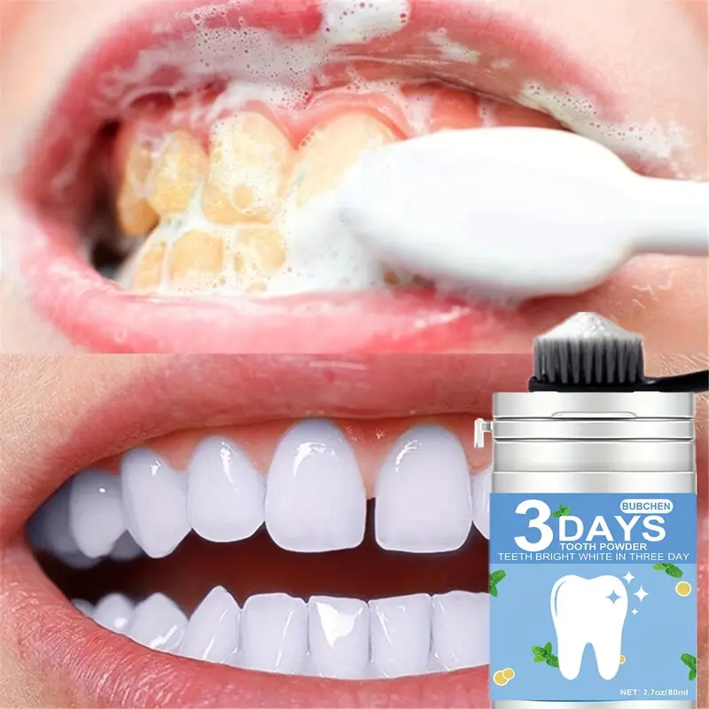 1pc 80ml pearl   teeth whitening powder tooth deep cleaning powder breath freshener tooth cleaning powder for daily life details 1