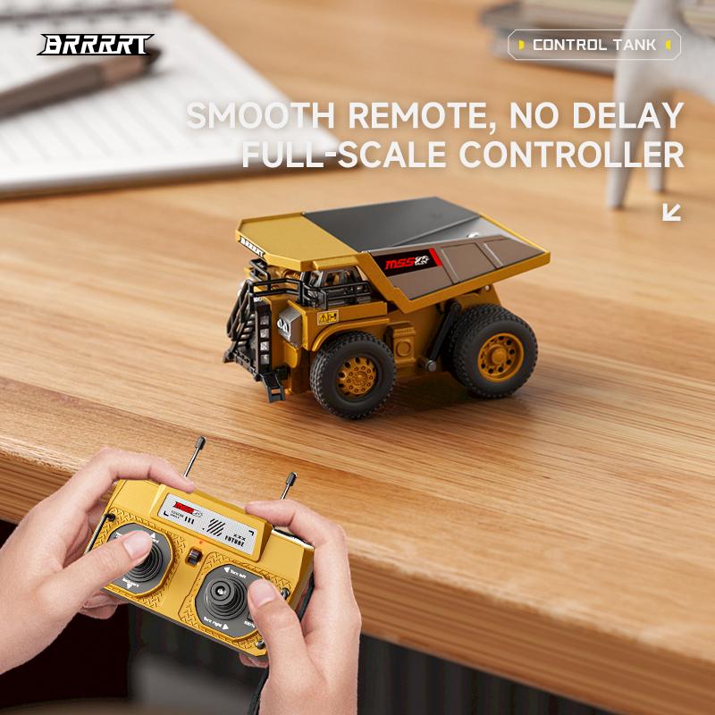 Mini Forklift Toy,Remote Control Excavator and Dump Truck Full Proportion Toy Set
