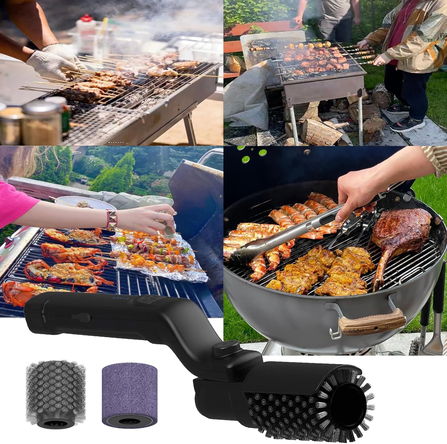 Brand new electric grill brush, rechargeable grill cleaning brush