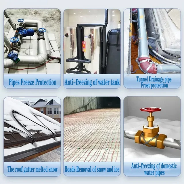 Freeze-thaw electric heating belt with leakage protection plug for water pipe heating